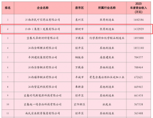 仁和集團(tuán)榮登2024宜春民營(yíng)企業(yè)百?gòu)?qiáng)榜第二